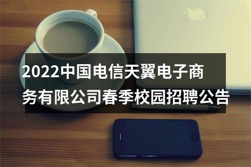 2022中国电信天翼电子商务有限公司春季校园招聘公告 图片
